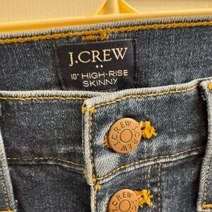 J.Crew Dark Blue High-Rise Skinny Jeans